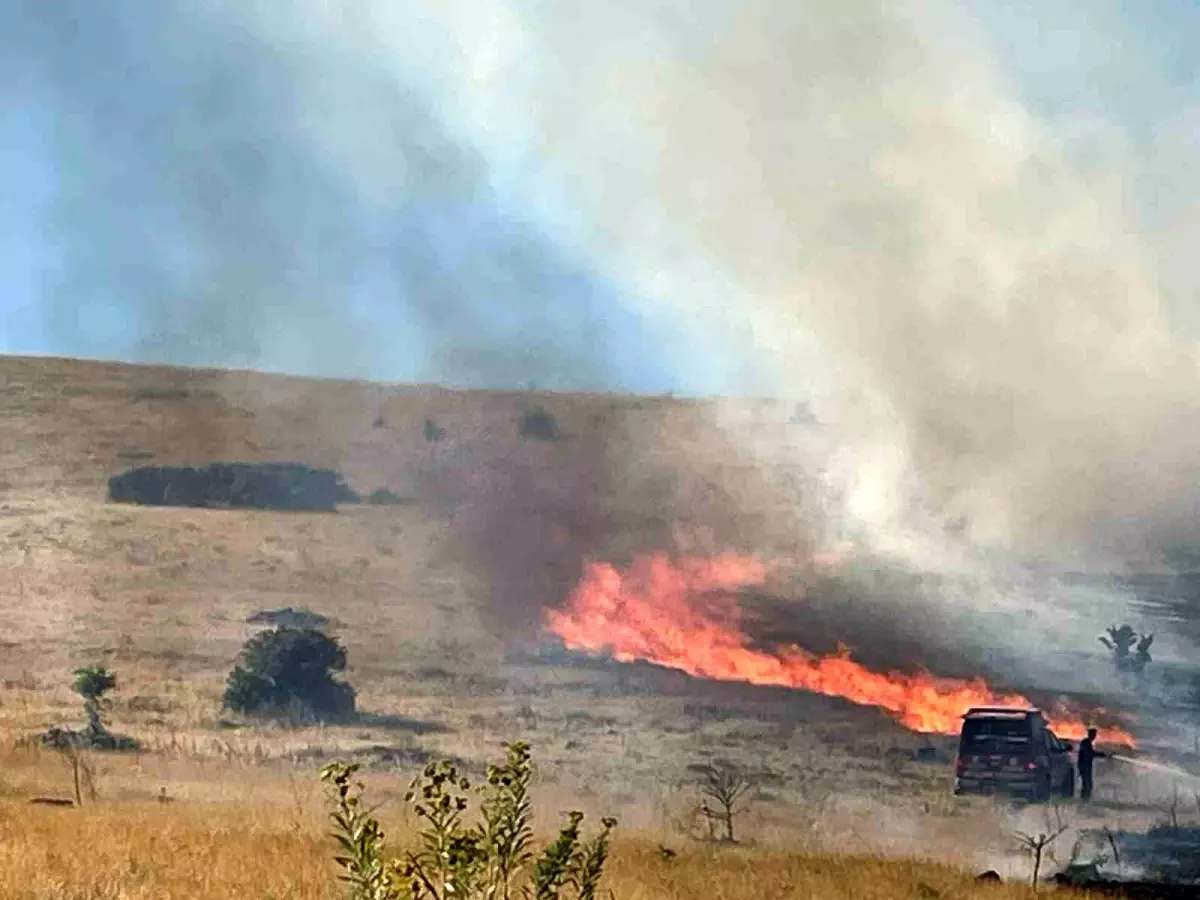 Malatya\'da Anız Yangını Kontrol Altına Alındı