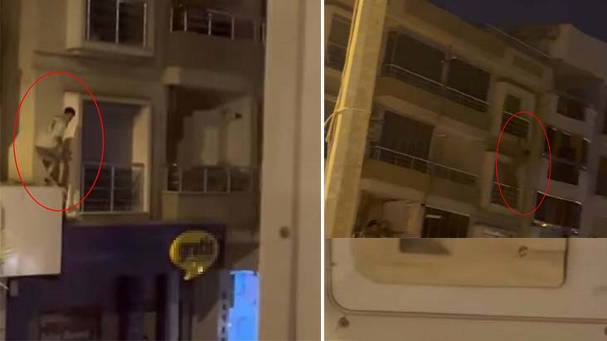 Karşısında polisi gören hırsız örümcek adama dönüştü