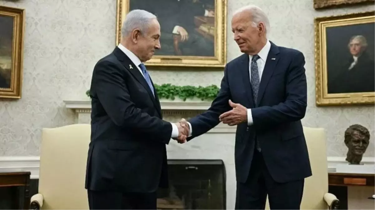 Katliamın ortakları Beyaz Saray\'da görüştü! Netanyahu\'nun Biden için söylediklerine bakın