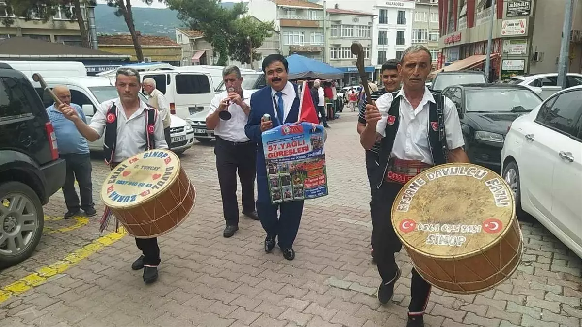 Dikmen Belediye Başkanı ve Davul Zurna Ekibi Sinop Dikmen Yağlı Güreşleri\'ne Davet Ediyor