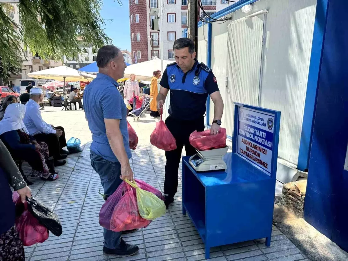 Çorum Belediyesi Semt Pazarlarında Güvenli Alışveriş İçin Hizmetler Sunuyor