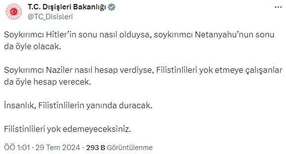 İsrailli bakan Katz'dan küstah paylaşım: Erdoğan, Saddam Hüseyin'in izinden gidiyor