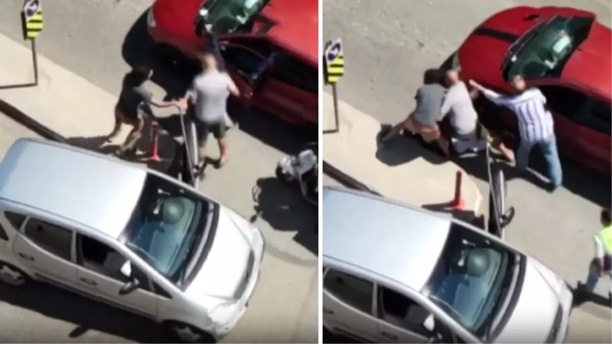 Görüntüler İstanbul\'dan! Krikolu trafik magandasına uçan kafa attı