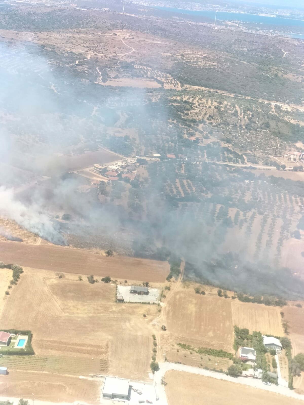 Çeşme\'de Orman Yangını: Havadan ve Karadan Müdahale Devam Ediyor