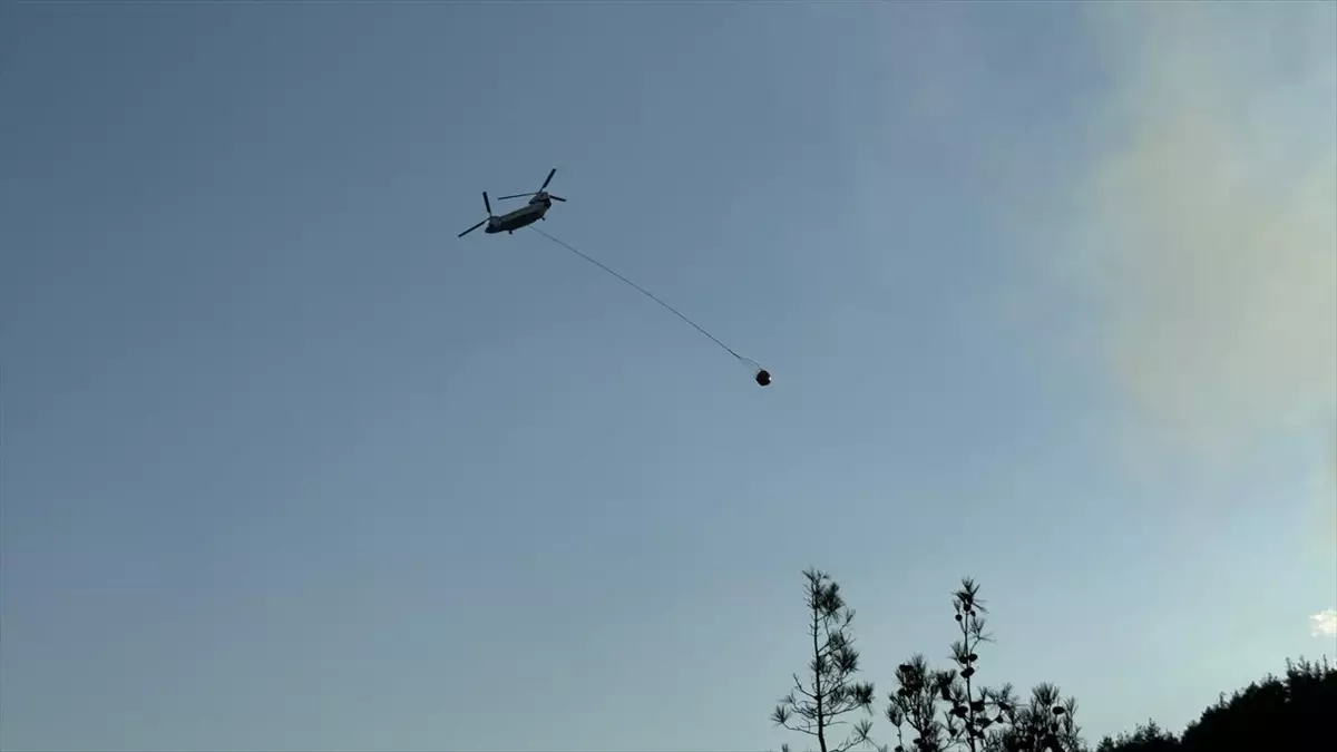 Kahramanmaraş\'ta Orman Yangınına Havadan ve Karadan Müdahale