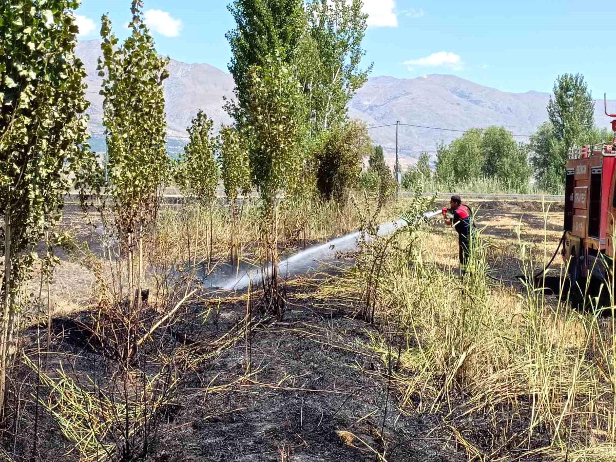 Erzincan\'da çıkan örtü yangını kontrol altına alındı
