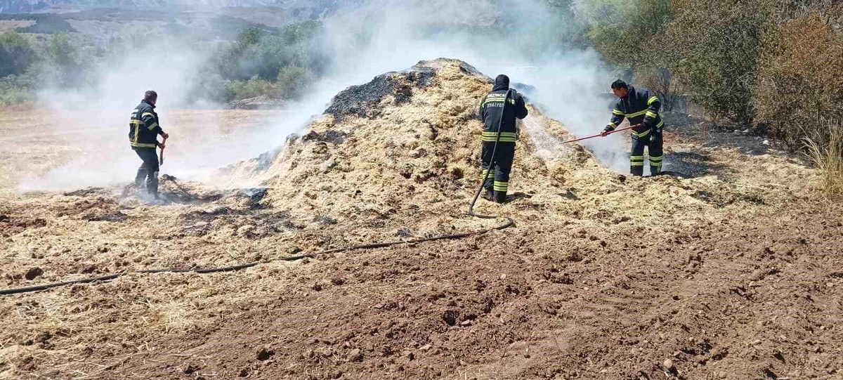 Erzincan\'da çıkan saman yangını kontrol altına alındı