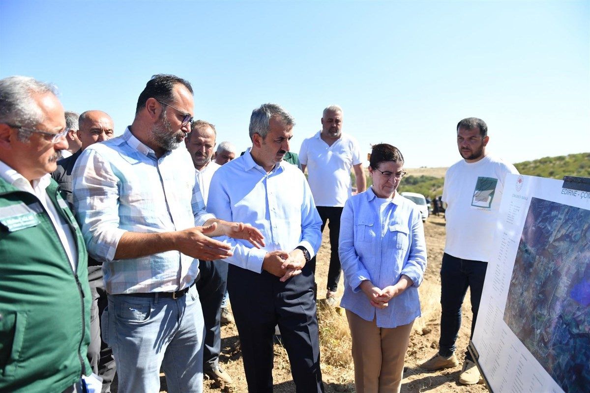 Edirne Valisi Yunus Sezer, Çömlekköy Barajı\'nda İncelemelerde Bulundu