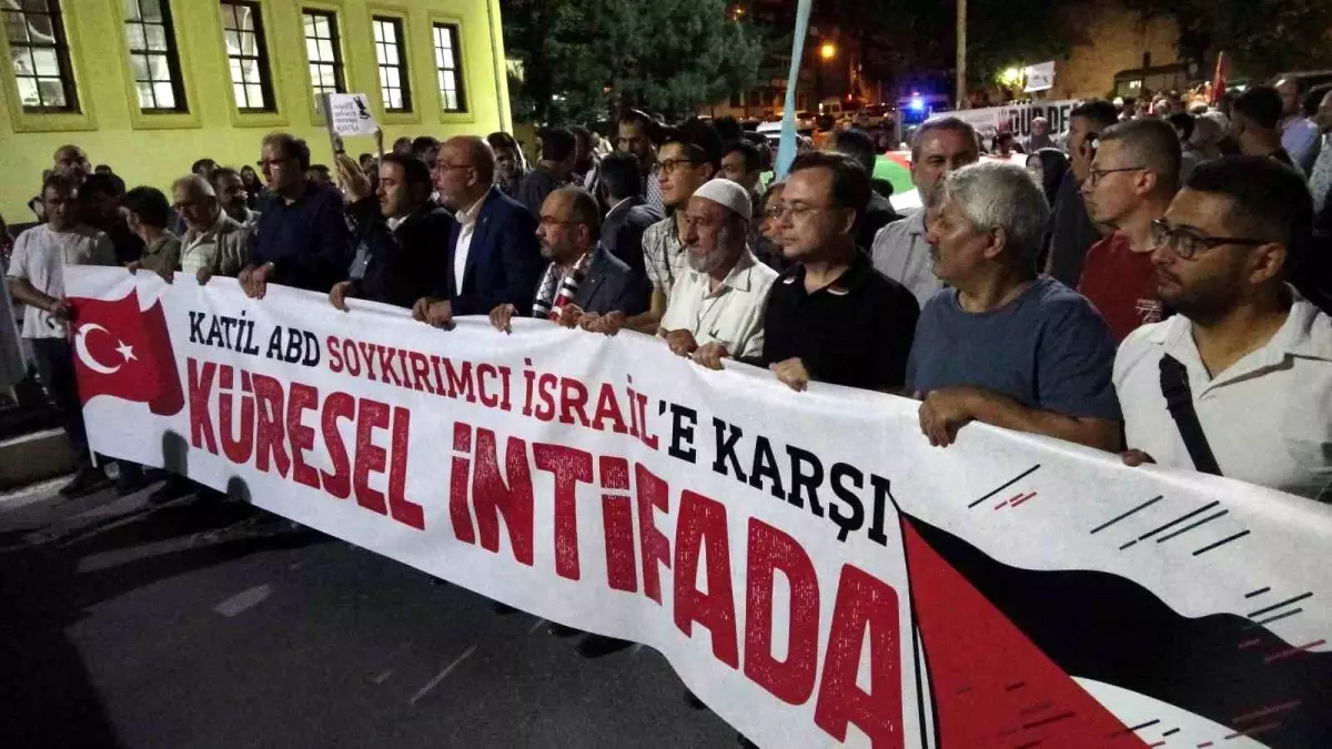 Kütahya\'da Hamas liderine suikast ve Gazze zulmü protesto edildi