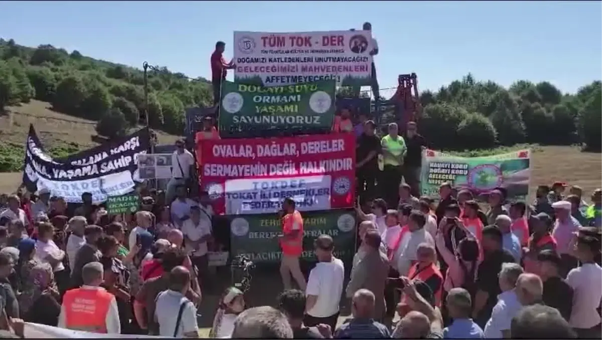 Tokat Serkiz Yaylası\'nda 29 Ayrı Noktada Yapılacak Maden Sondaj Çalışmalarına Protesto