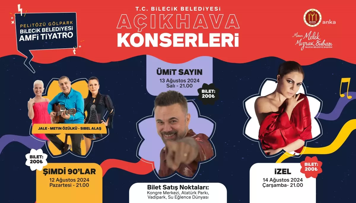 Bilecik Belediyesi Açık Hava Konserleri Başlıyor