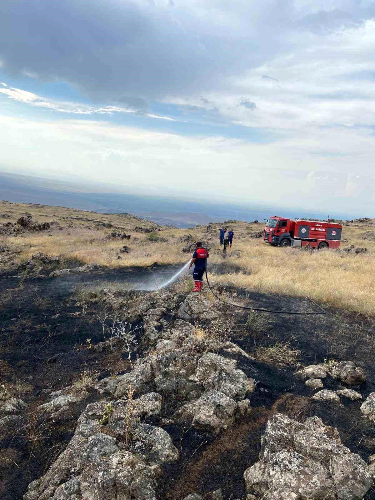 Iğdır\'da Piknik Ateşi Örtü Yangınına Yol Açtı