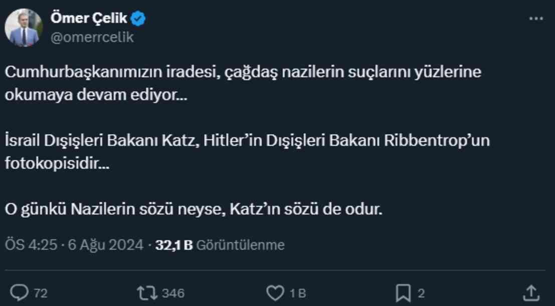 İsrail Dışişleri Bakanı Katz'dan bir küstah paylaşım daha! Bu kez İmamoğlu ile birlikte Yavaş'ı da etiketledi