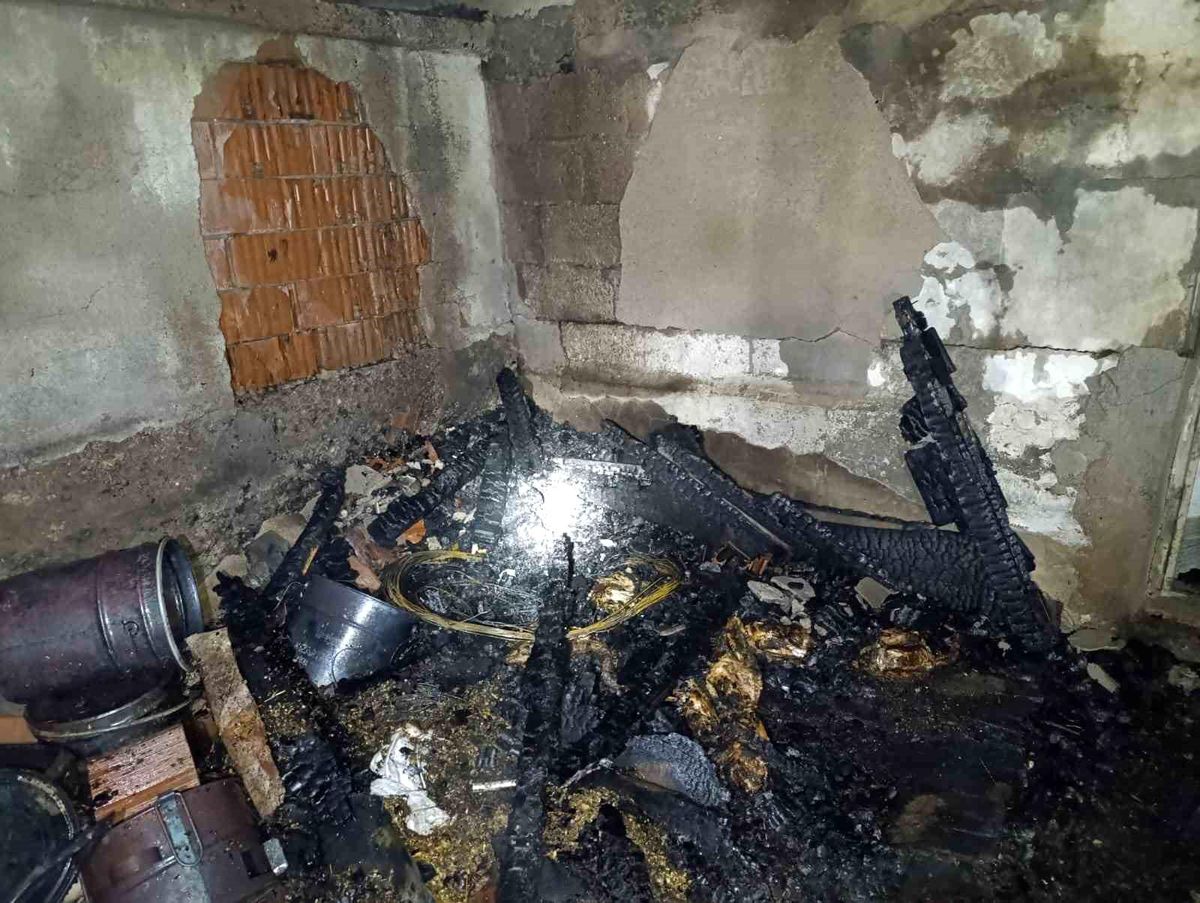 Bolu\'da Odunlukta Çıkan Yangın Ahıra Sıçradı