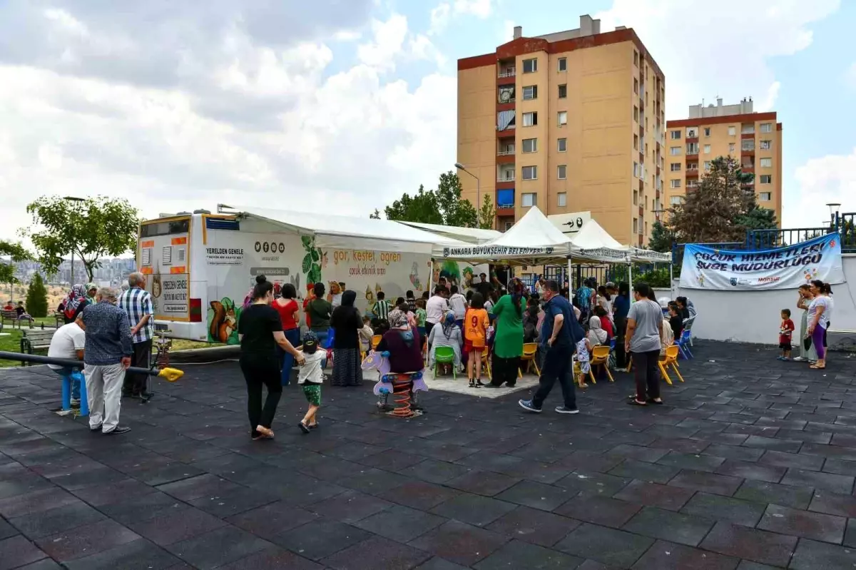 Ankara Büyükşehir Belediyesi Çocuklara Gezici Etkinlik Aracıyla Kültür ve Sanat Etkinlikleri Sunuyor