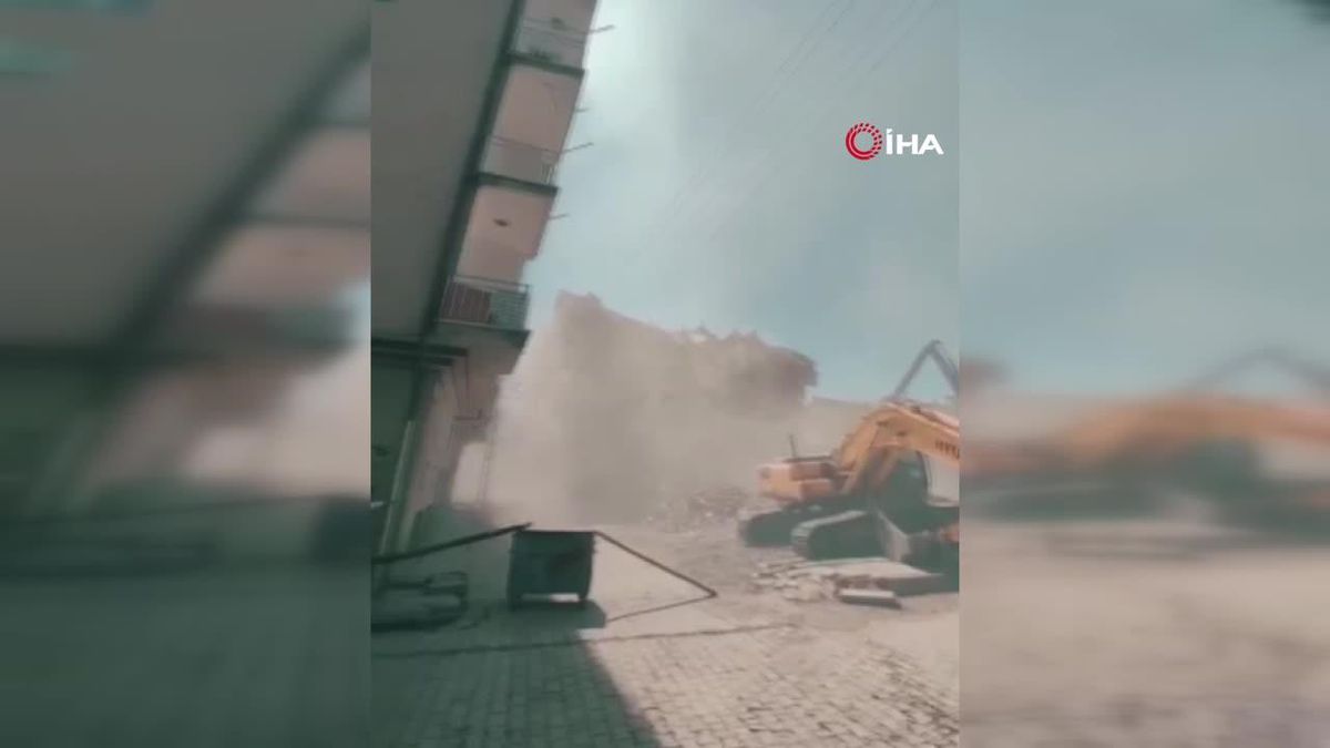 Korna sesiyle 5 katlı bina yıkıldı