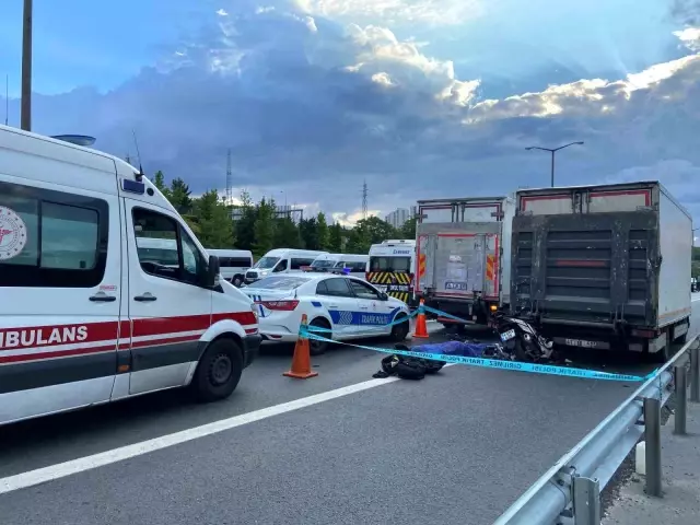 TEM Otoyolu'nda korkunç kaza! Motosiklet sürücüsü feci şekilde can verdi