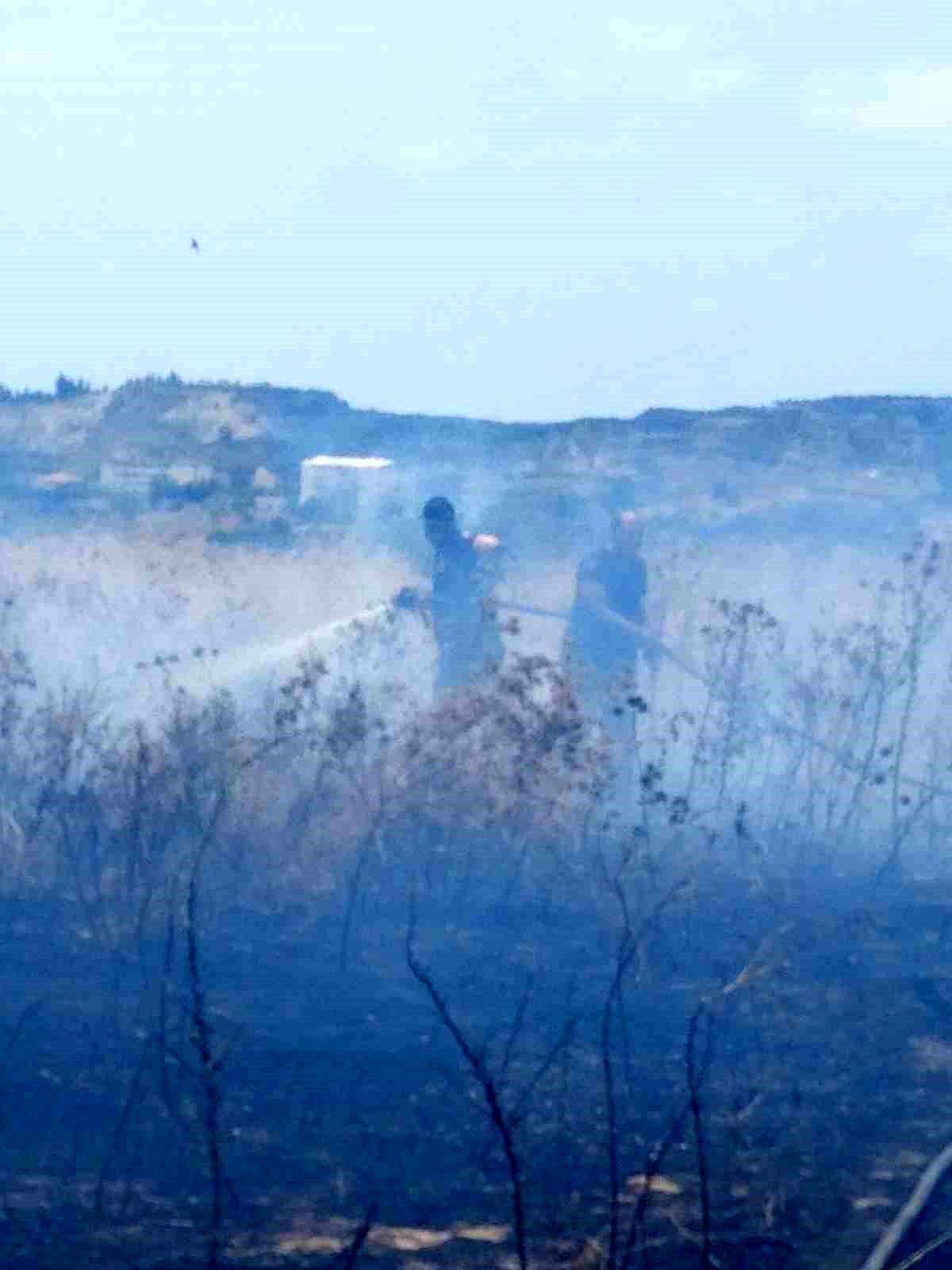 Hatay\'ın Samandağ ilçesinde çıkan çalılık yangını söndürüldü