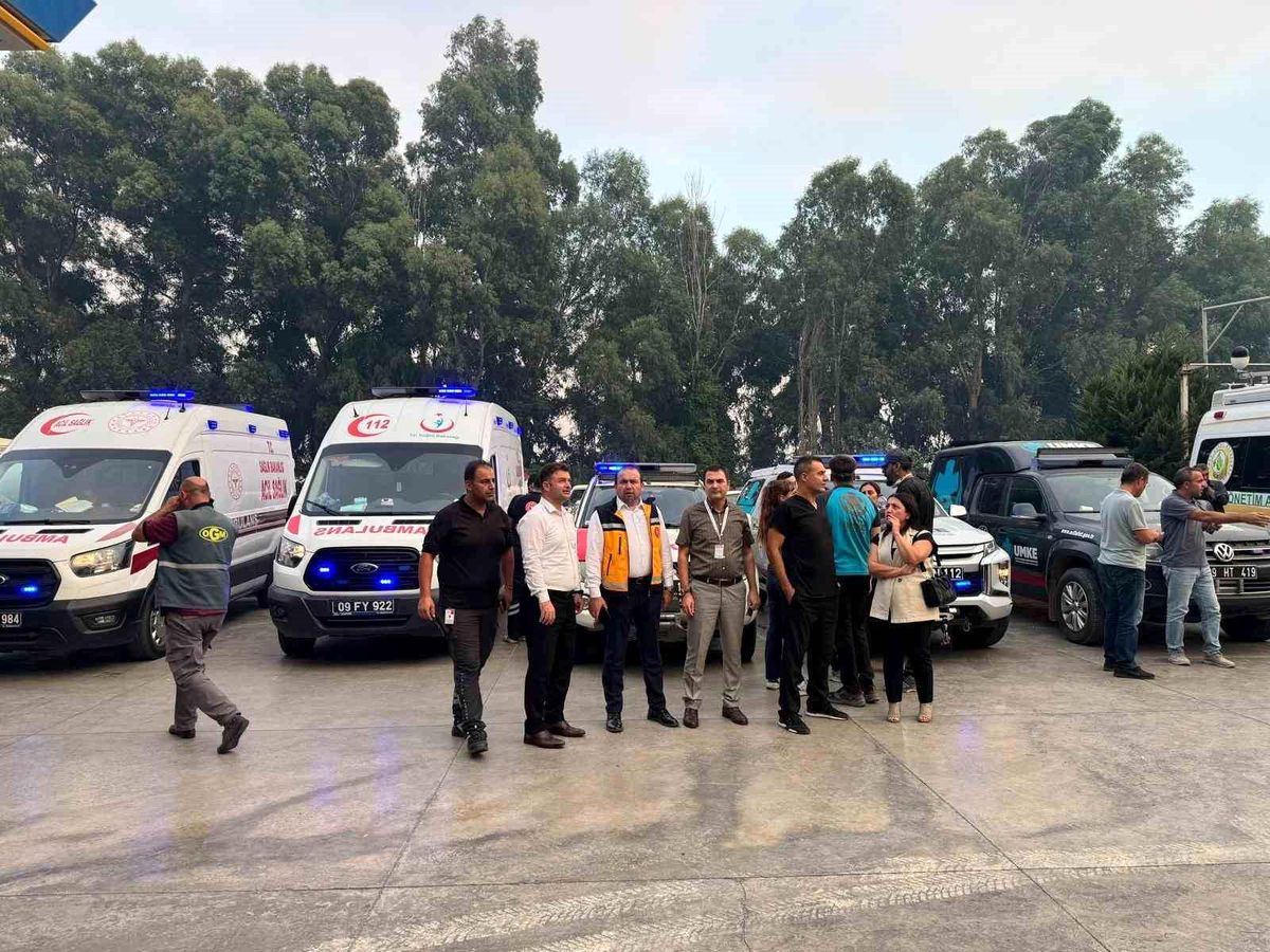 Aydın\'da orman yangınında 7 kişi dumandan etkilendi