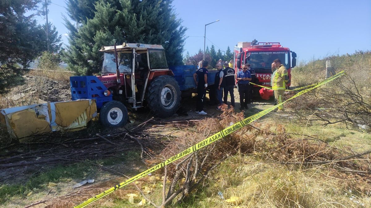 Yalova\'dan Bursa\'ya malzeme almak için gelen kişi traktörün altında ölü bulundu