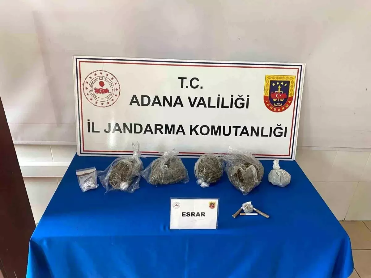 Adana\'da yapılan operasyonda 2 kilo 700 gram esrar ele geçirildi