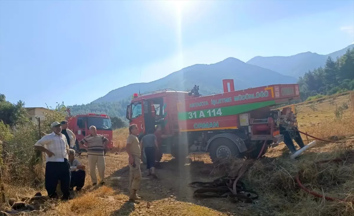 Kırıkhan\'da Ormanlık Alanda Çıkan Yangına Havadan ve Karadan Müdahale Başlatıldı