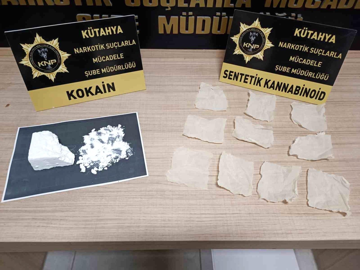 Kütahya\'da Taş Kokain ve Bonzai Ele Geçirildi, Şüpheli Tutuklandı