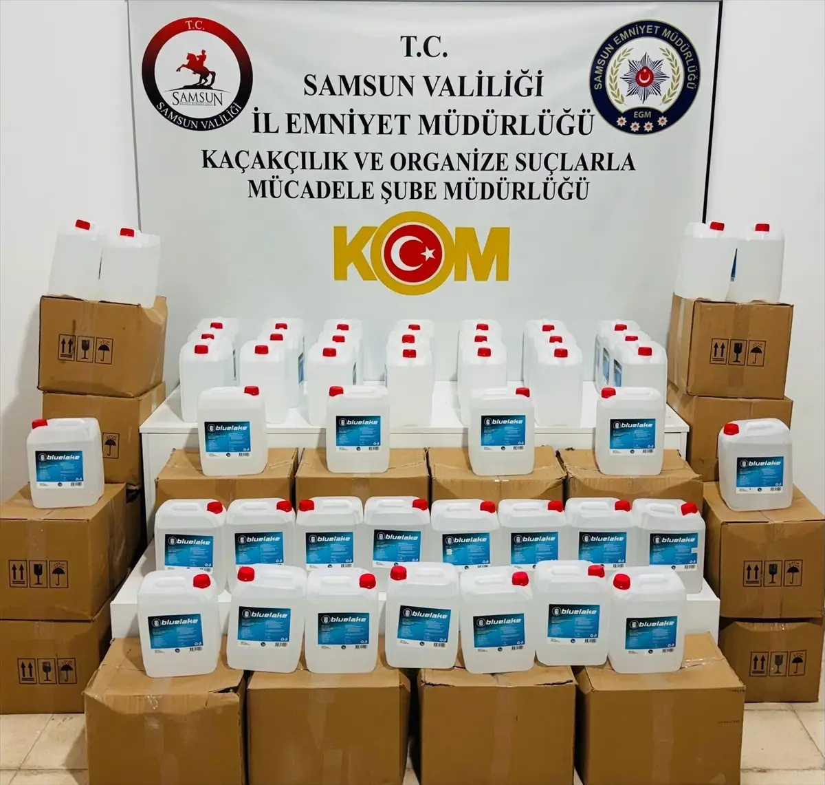 Samsun\'da Kaçakçılık Operasyonunda 640 Litre Etil Alkol Ele Geçirildi