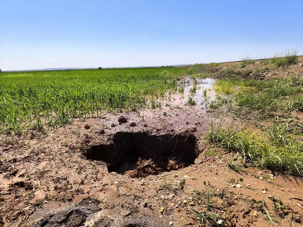 Sulama Borusunun Patlamasıyla Mısır Tarlası Sular Altında Kaldı