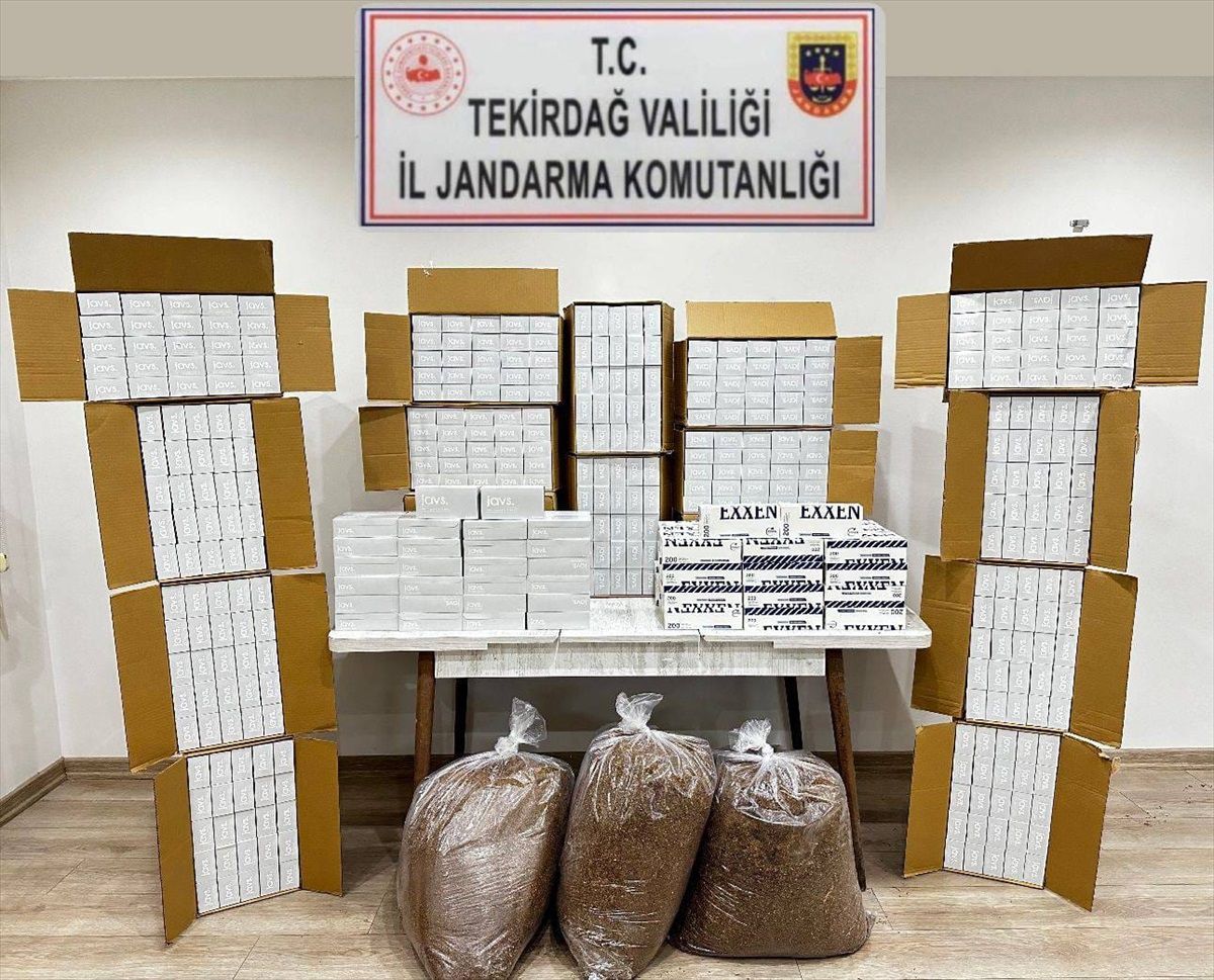 Çerkezköy\'de 160 Bin Makaron ve 39 Kilogram Tütün Ele Geçirildi