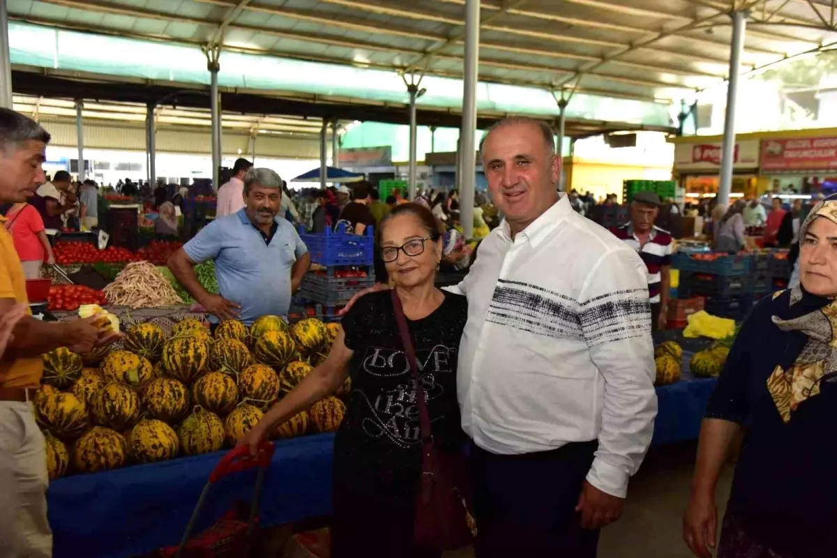 İncirliova Belediye Başkanı Aytekin Kaya, Semt Pazarında Esnaf ve Vatandaşlarla Buluştu