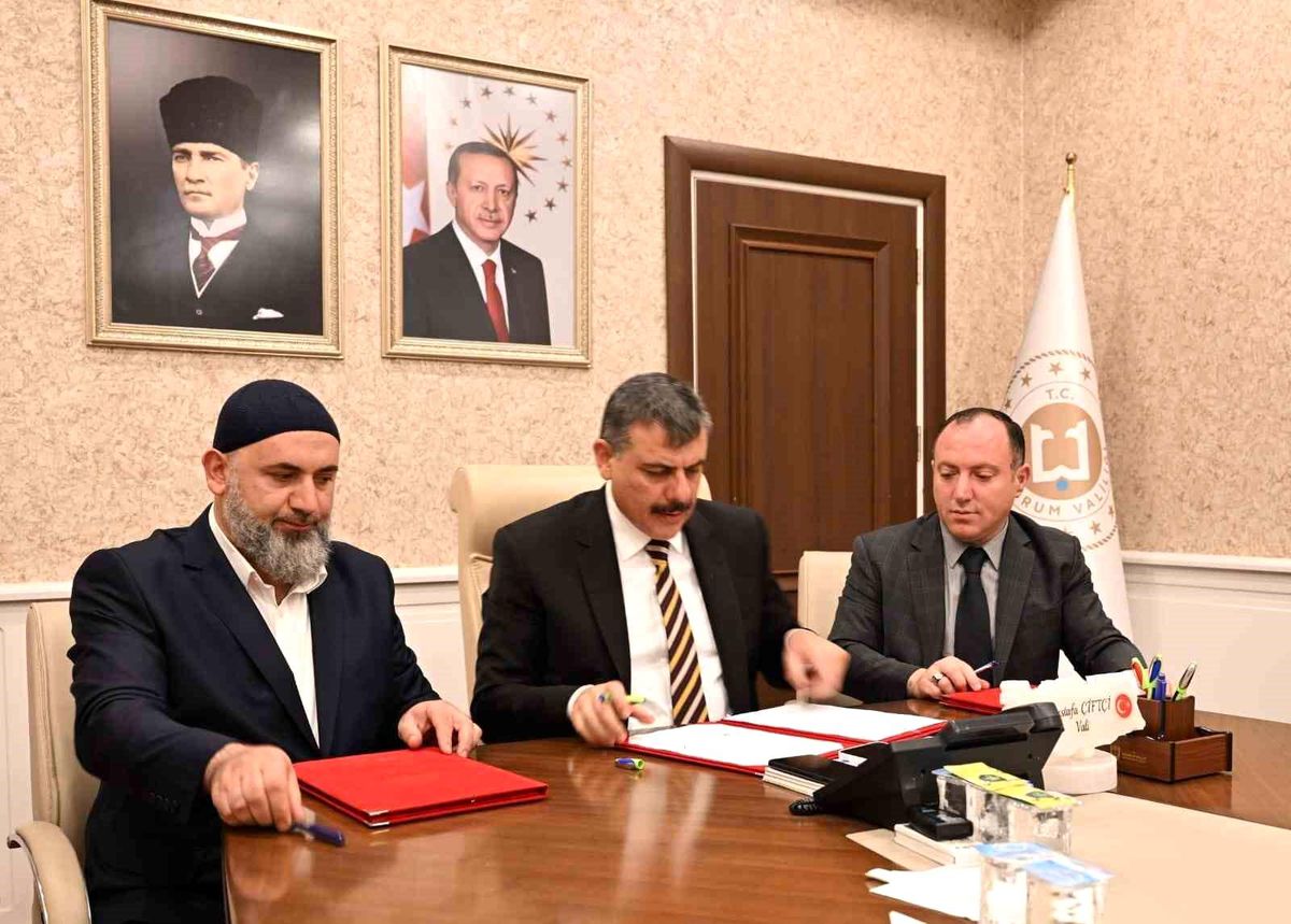 Erzurum İl Milli Eğitim Müdürlüğü ile Taşmağazaları Koruma El Sanatları Değerli Metalleri Tanıtma ve Yaşatma Derneği Arasında Eğitim İşbirliği Protokolü İmzalandı