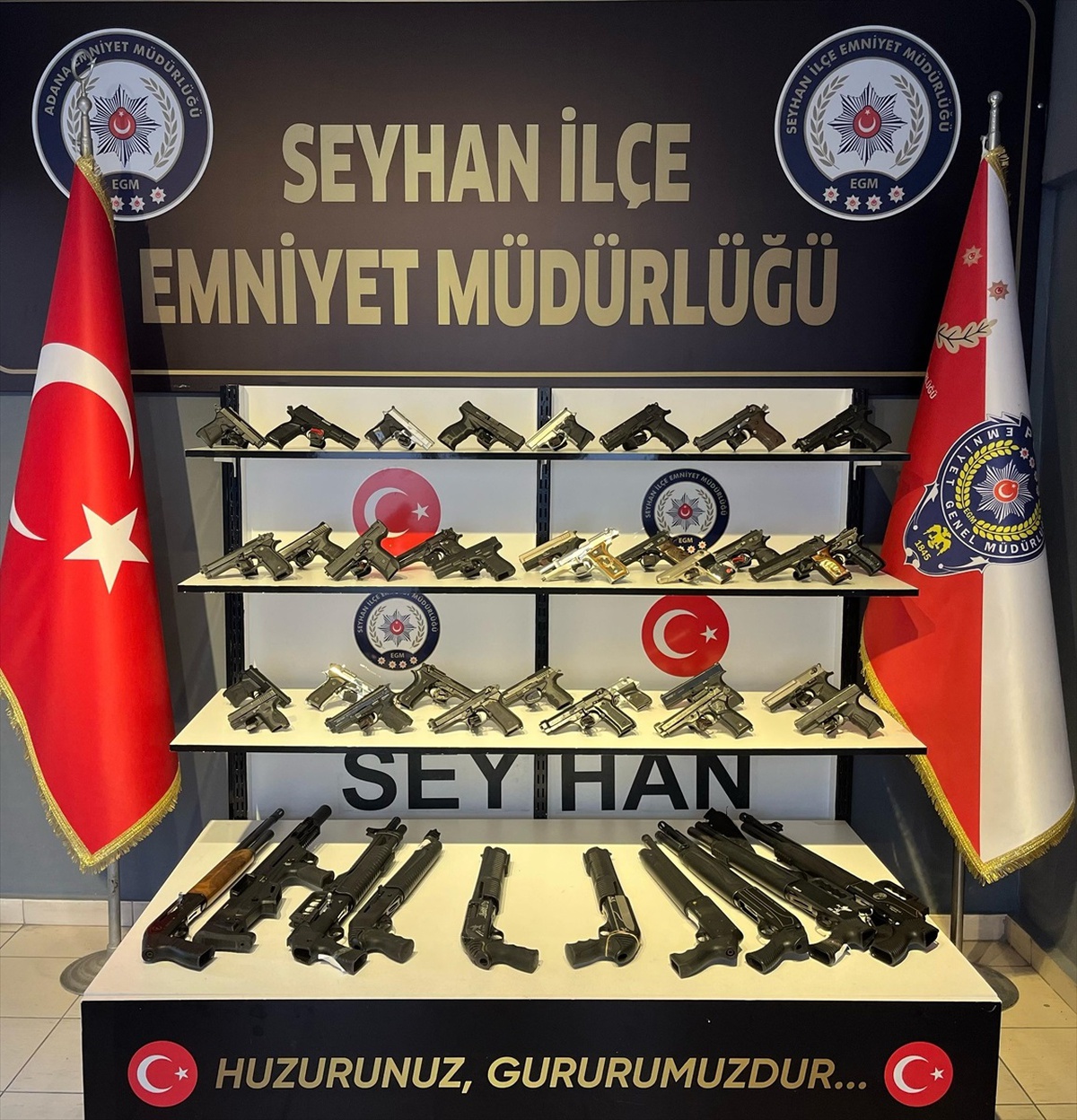 Adana\'da Asayiş Uygulamasında 36 Ruhsatsız Silah Bulundu