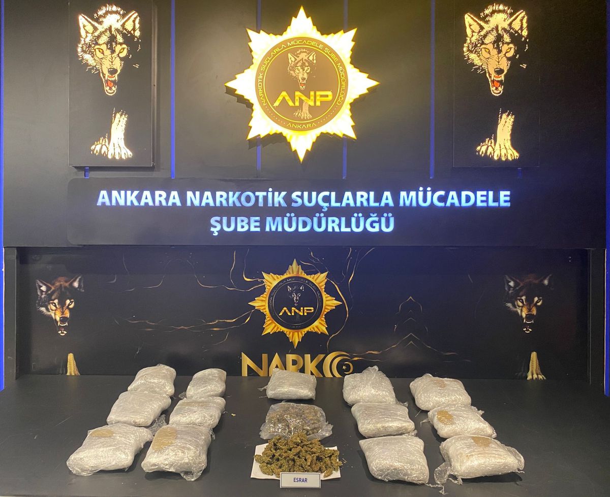 Ankara\'da 10 Kilo Esrar Ele Geçirildi