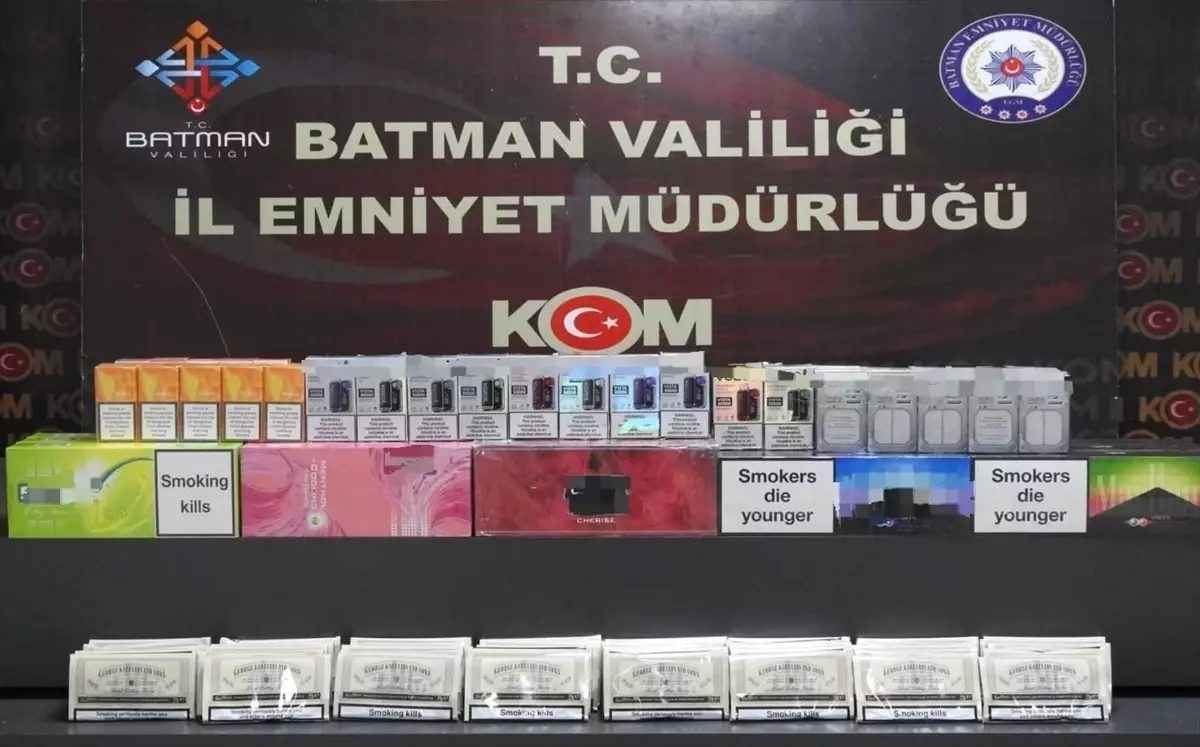 Batman\'da gümrük kaçağı sigara ele geçirildi