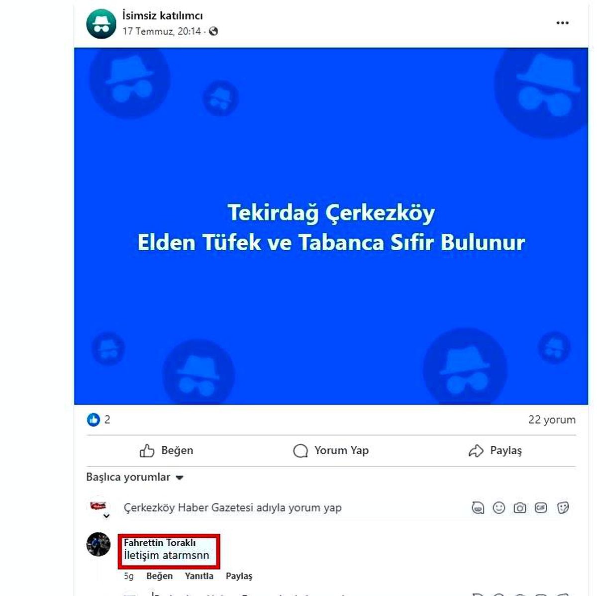 Tekirdağ\'da Cinayet ve İntihar: Silahı Sosyal Medyadan Aramış