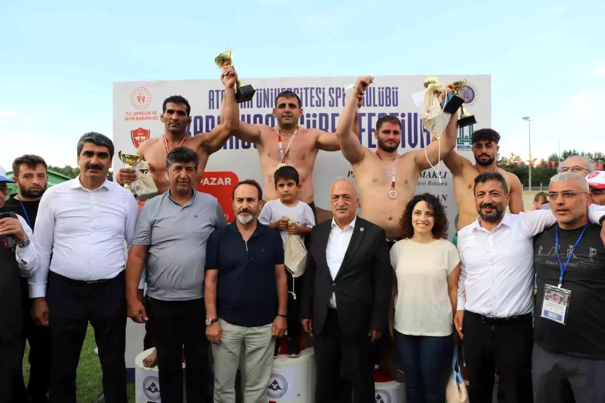 Atatürk Üniversitesi Spor Kulübü Tarafından Düzenlenen Karakucak Güreş Festivali Yoğun İlgi Gördü