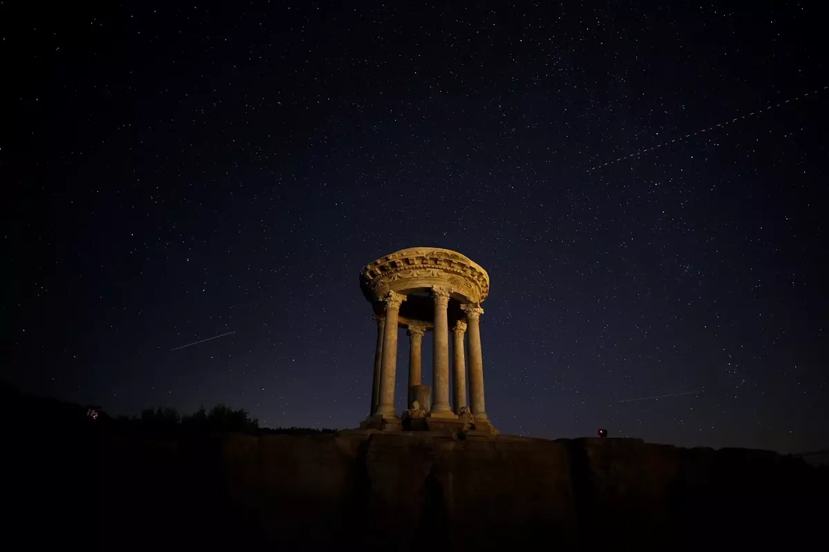 Burdur\'da Kibyra Antik Kenti\'nde Perseid Meteor Yağmuru Gözlemlendi