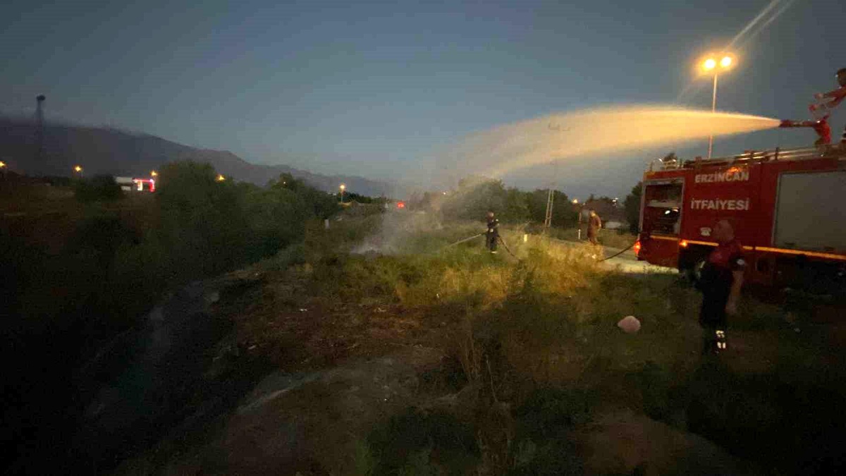Erzincan\'da çıkan örtü yangını kontrol altına alındı