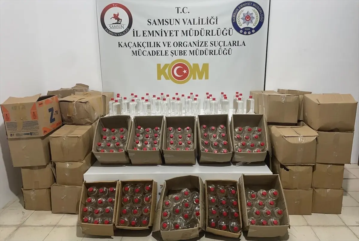 Samsun\'da Kaçakçılık Operasyonunda 706 Litre Etil Alkol Ele Geçirildi