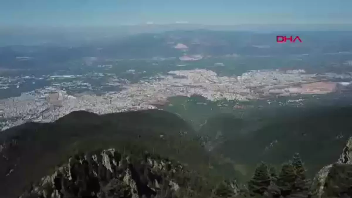 Uludağ\'dan İstanbul manzarası dronla görüntülendi