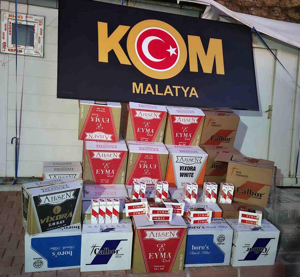 Malatya\'da Gümrük Kaçağı Makaron Operasyonu