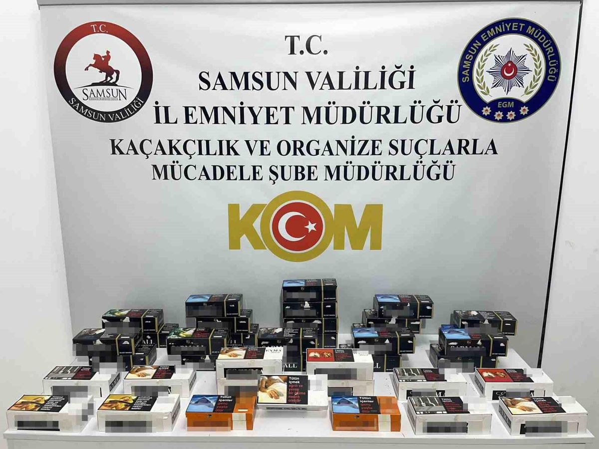 Samsun\'da 7 Bin 800 Adet Makaron Sigara Ele Geçirildi