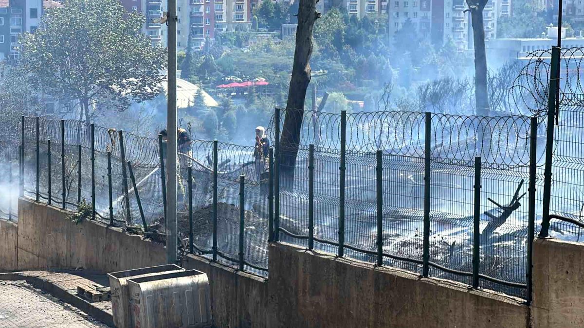 Başakşehir\'de Sanayi Sitesi Yanında Yangın Kontrol Altına Alındı