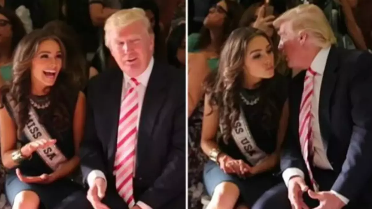 Donald Trump\'ın eski Amerika güzeli Olivia Culpo ile samimi samimi fotoğrafları ortaya çıktı