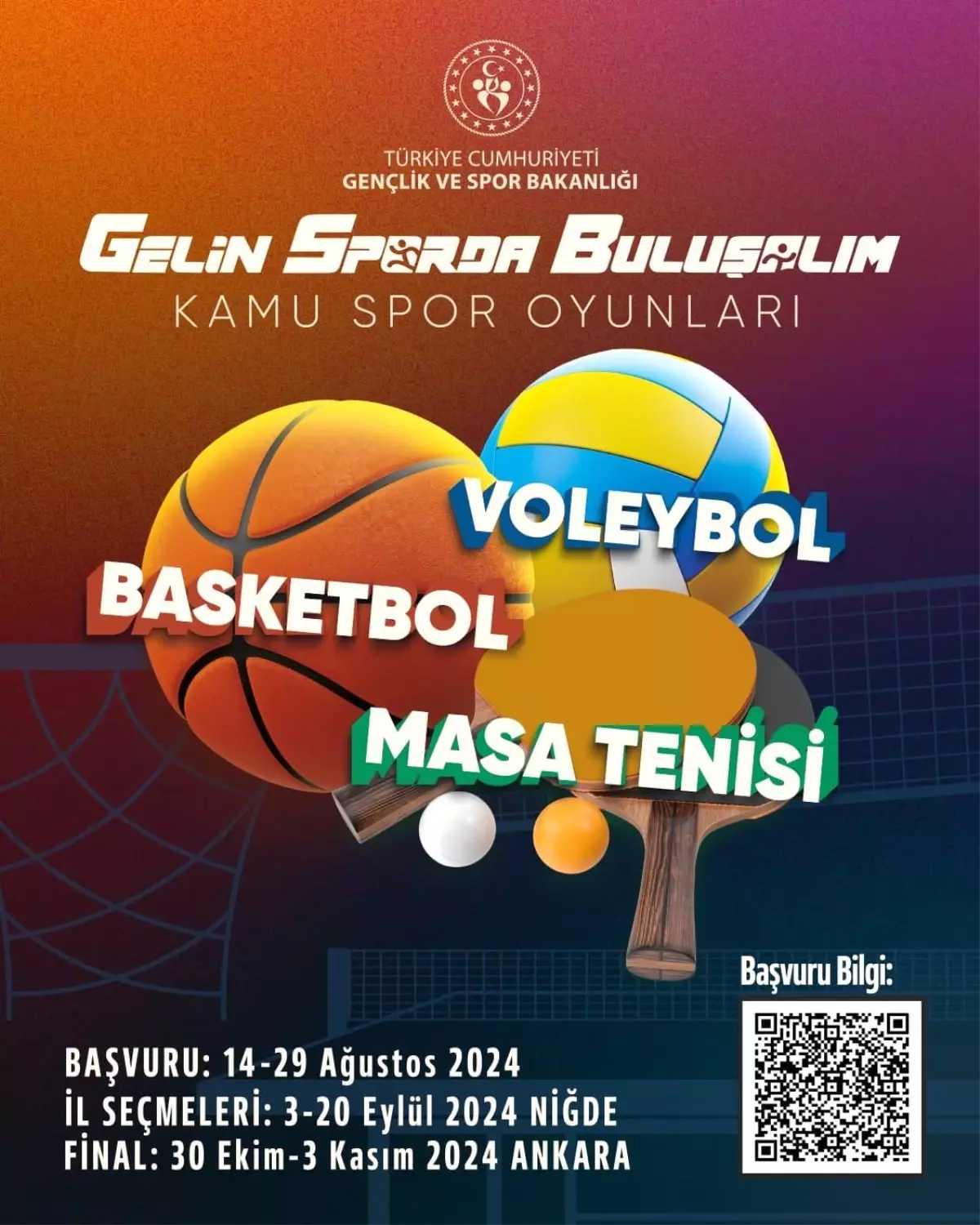 Niğde Gençlik ve Spor İl Müdürlüğü Kamu Spor Oyunları Başvuruları Başladı