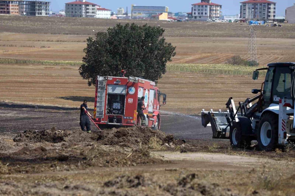 Tekirdağ Kapaklı ilçesinde yangında 30 dekar tarım arazisi kül oldu