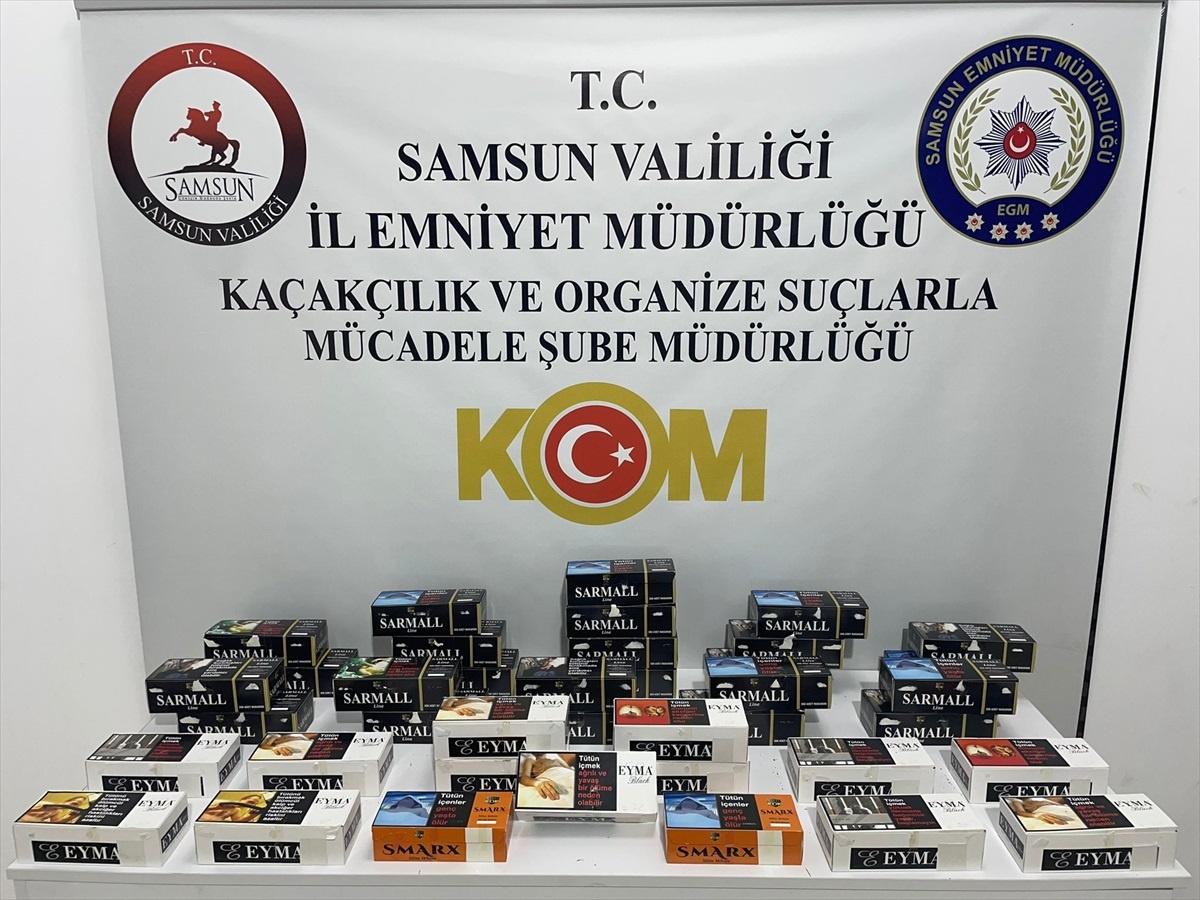 Samsun\'da Sigara Kaçakçılığı Operasyonu: 7 Bin 800 Makaron Ele Geçirildi