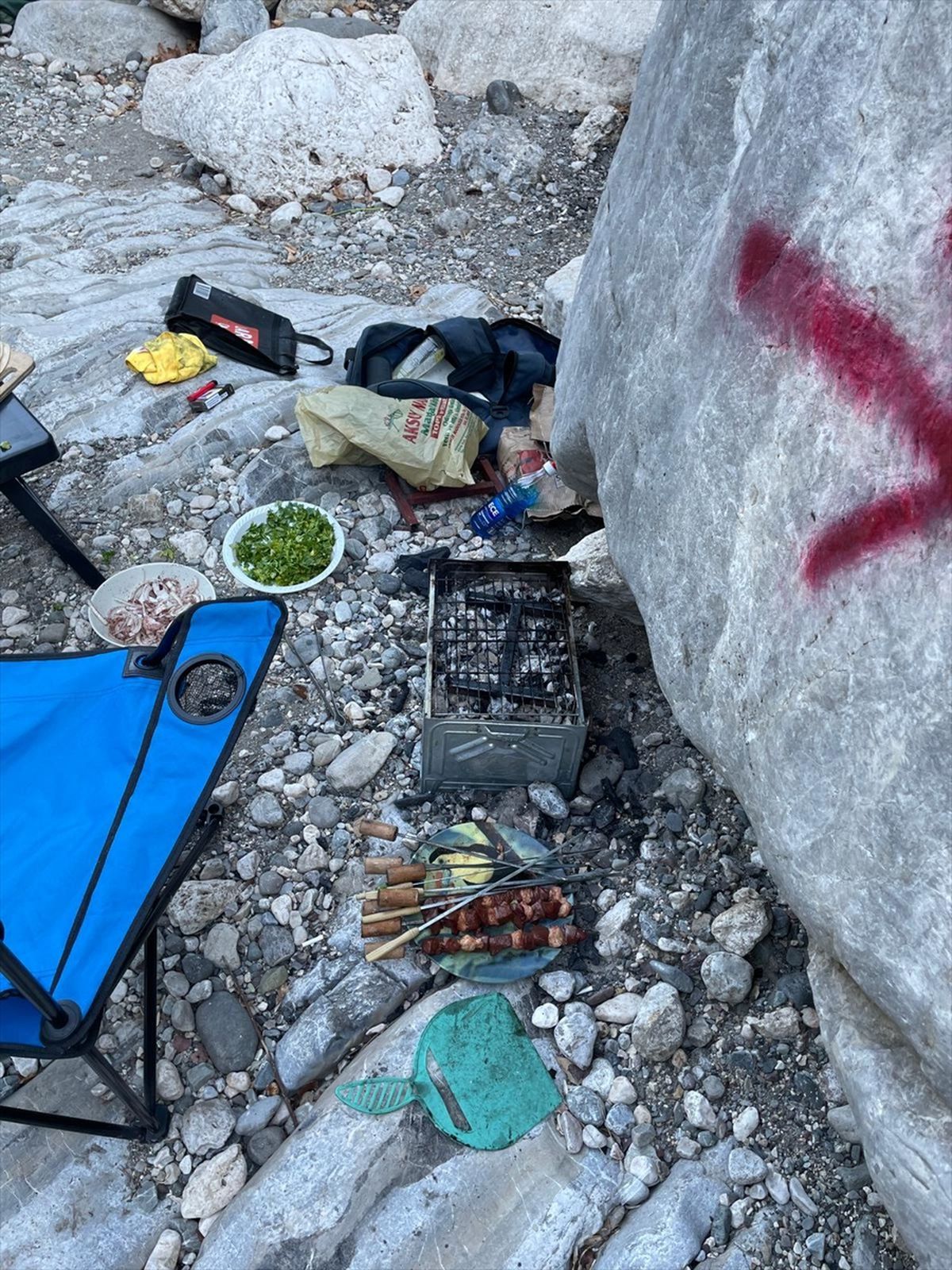 Kemer\'de Ormanda Mangal Yakanlara Para Cezası