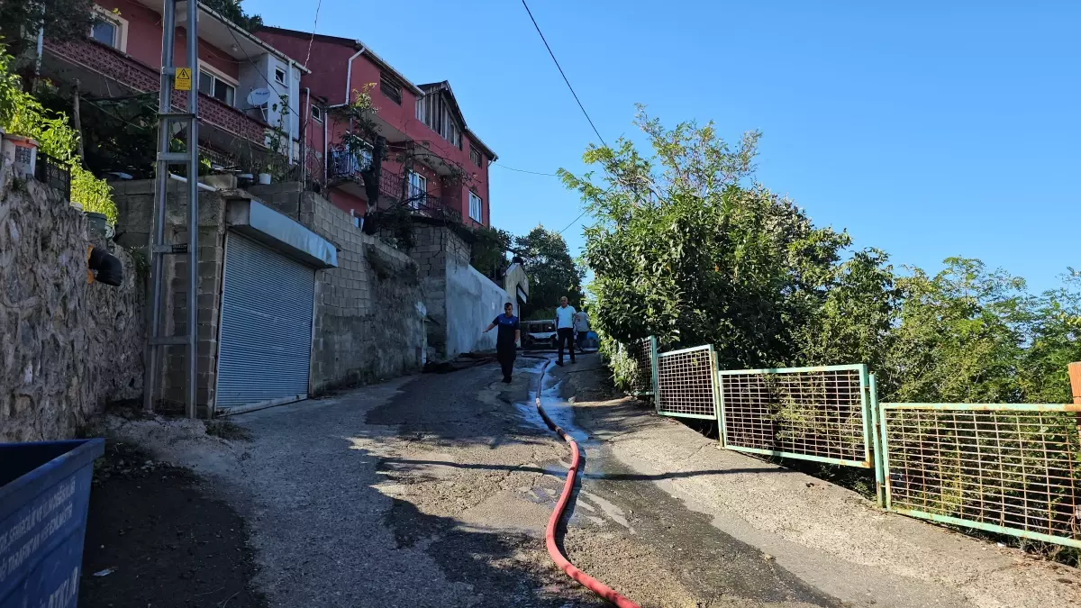 Zonguldak\'ta Belediye Aracında Çıkan Yangın Ormana Sıçradı